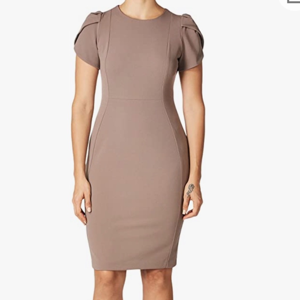 Calvin Klein Cocoa Tulip Sleeve dress
